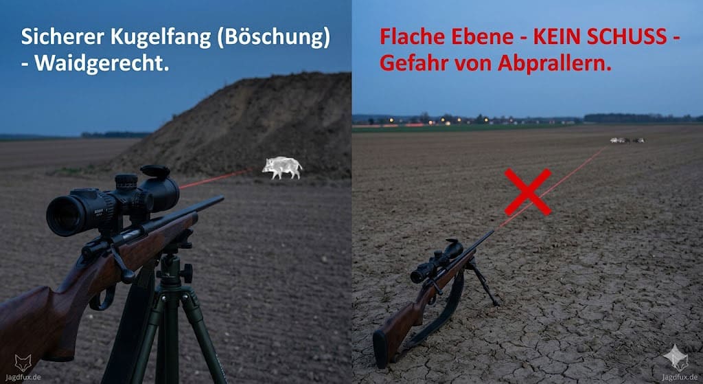 Sicherer Kugelfang vs Gefahr durch Abpraller im Feld