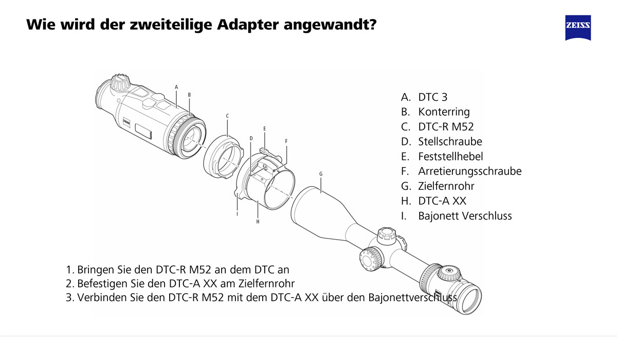 ZEISS DTC 3 Serie - Montage Adaptering